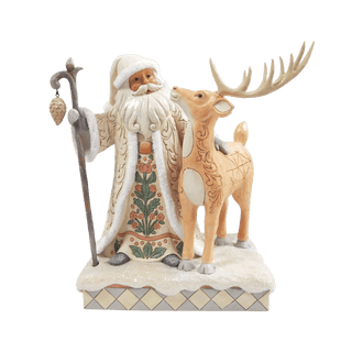 Woodland Santa with Buck Figurine