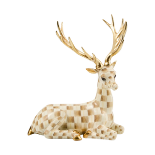 Mocha Check Resting Deer