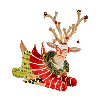 Patience Brewster Dash Away Sitting Prancer Reindeer Figure