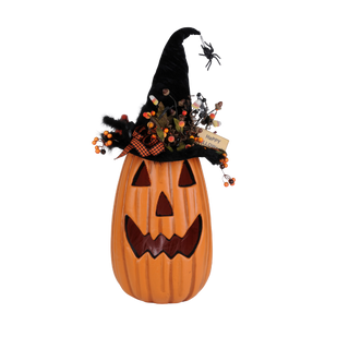 Karen Didion Lighted Tall Fiber Optic Pumpkin