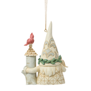 Woodland Gnome with Birdhouse Ornament