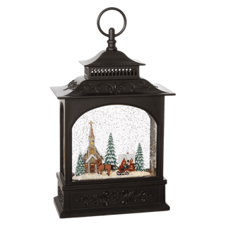 Town Scene Musical Lighted Water Lantern