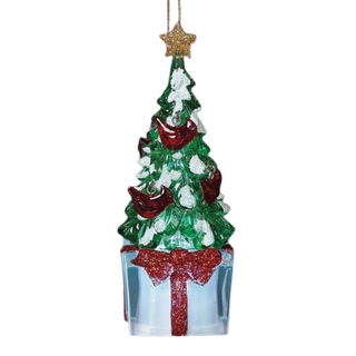 4.75" Lighted Cardinal Tree