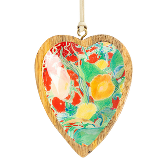 ArtLifting Heart Ornament - Floral Stripes