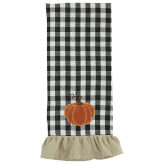 Autumn Checkerboard Pumpkin Towel