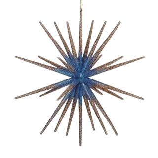 BLUE & GOLD BURST ORN