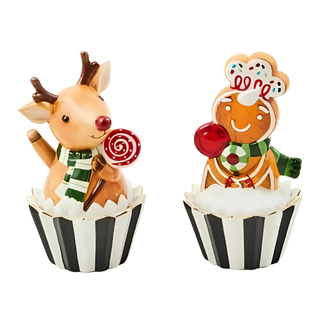 Bakeshop Gingerbread and Deer Set of 2