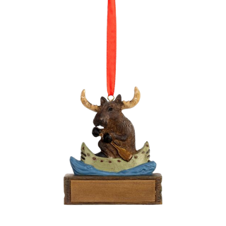 Bear Foots Moose Paddle Canoe Magnetic Frame Ornament