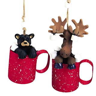 Bear/Moose in Mug Ornament