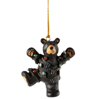 Bearfoots Hap Wrapped in Lights Ornament
