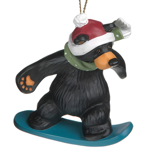 Bearfoots Bear Snowboarder Ornament