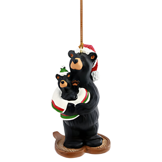 Bearfoots Snowshoe with Baby Bear Ornament