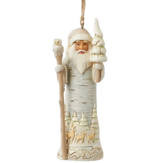 Birch Bark Santa Ornament