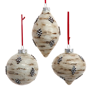 Birch Berries Ball/Onion/Finial Ornaments