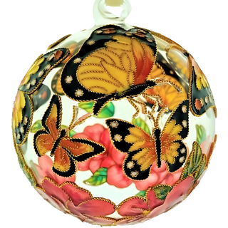 Butterfly Glass Ball Ornament