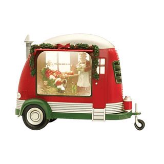 Camper Snow Globe with Santa