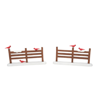 Cardinal Christmas Fence S/2