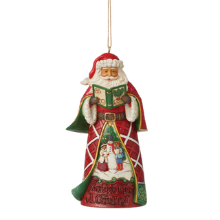 Caroling Santa Ornament