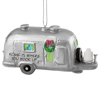 Ceramic Airstream Camper Ornament