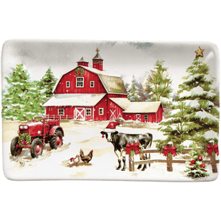 Christmas At The Farm Spoon Rest