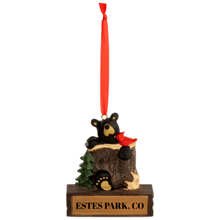 Bearfoots Bear with Cardinal Mag Ornament CO