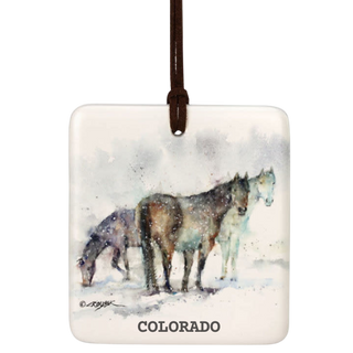 Horse Trio Colorado Magnetic Ornament