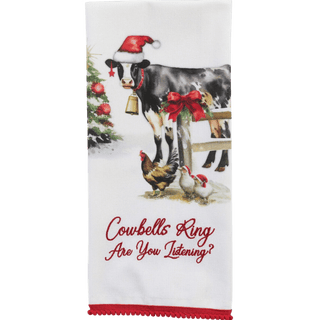Cowbells Ring Are You Listening Dishtowel