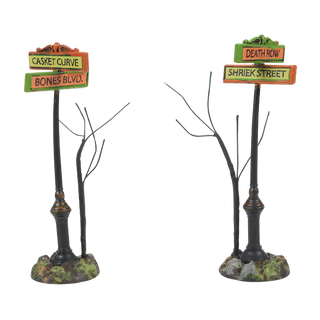 Creepy Village Street Signs Set of 2