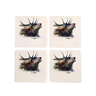DC Valley Call Elk Coasters Set of 4