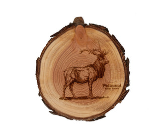 WL Wood Slice Elk Magnet