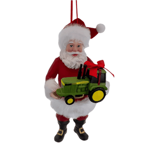 Fabriche Santa With John Deer Ornament