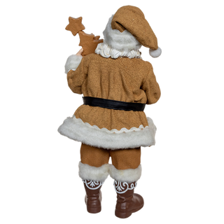 Fabriche  Gingerbread Santa Holding Tree