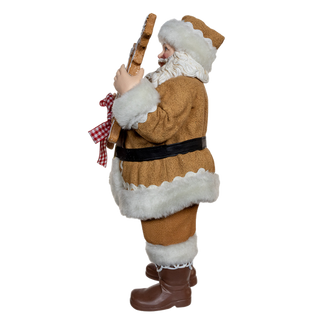 Fabriche  Gingerbread Santa Holding Tree