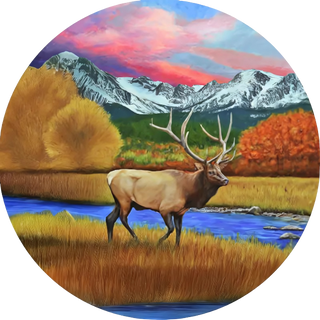 Fall Elk in Mountains Ornament