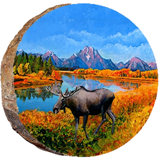 Fall Moose at Lake Ornament