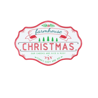 Farmhouse Christmas Metal Sign