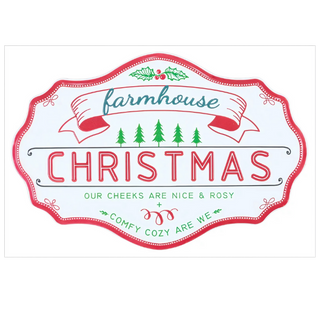 Farmhouse Christmas Metal Sign