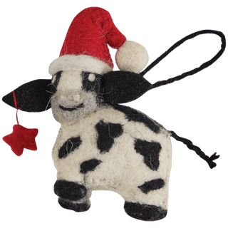 Felt Christmas Cow Ornament