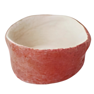 Felt Bowl, Rusty Red/White