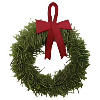 Felt Small Wreath w/Red Bow