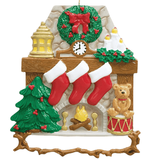 Fireplace Stocking 3 Ornament