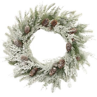 Frosted Mix Pine Wreath 27"