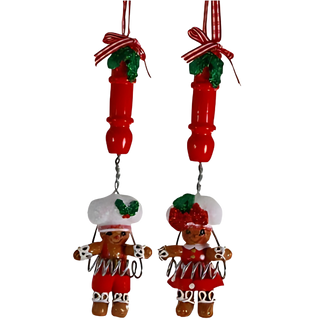 Gingerbread Boy/Girl w Whisk Ornament