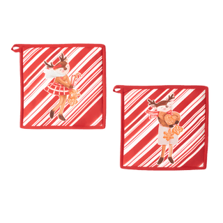 Gingerbread Deer Potholders Set of 2