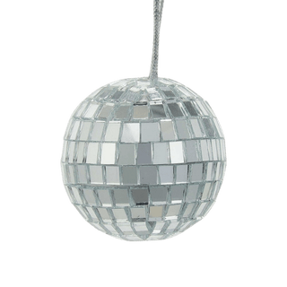 3“ Glass Mirrored Disco Ball Ornaments, 6-Piece Box