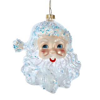 Glass Santa Head Ornament