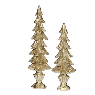 Gold Glitter Tree Set of 2