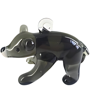 Gray Bear Blown Glass Ornament