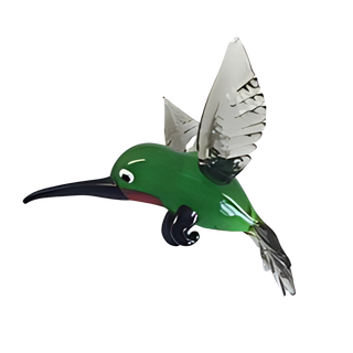 Green Glass Hummingbird Ornament