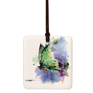 Green Butterfly Magnetic Ornament